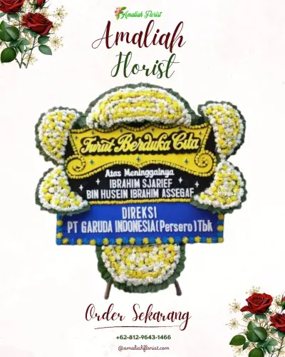 Papan Bunga Duka di Denok